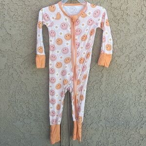 🌈 Little One Shop Bamboo Sleeper Sz 12/18M Daisies Smily Face